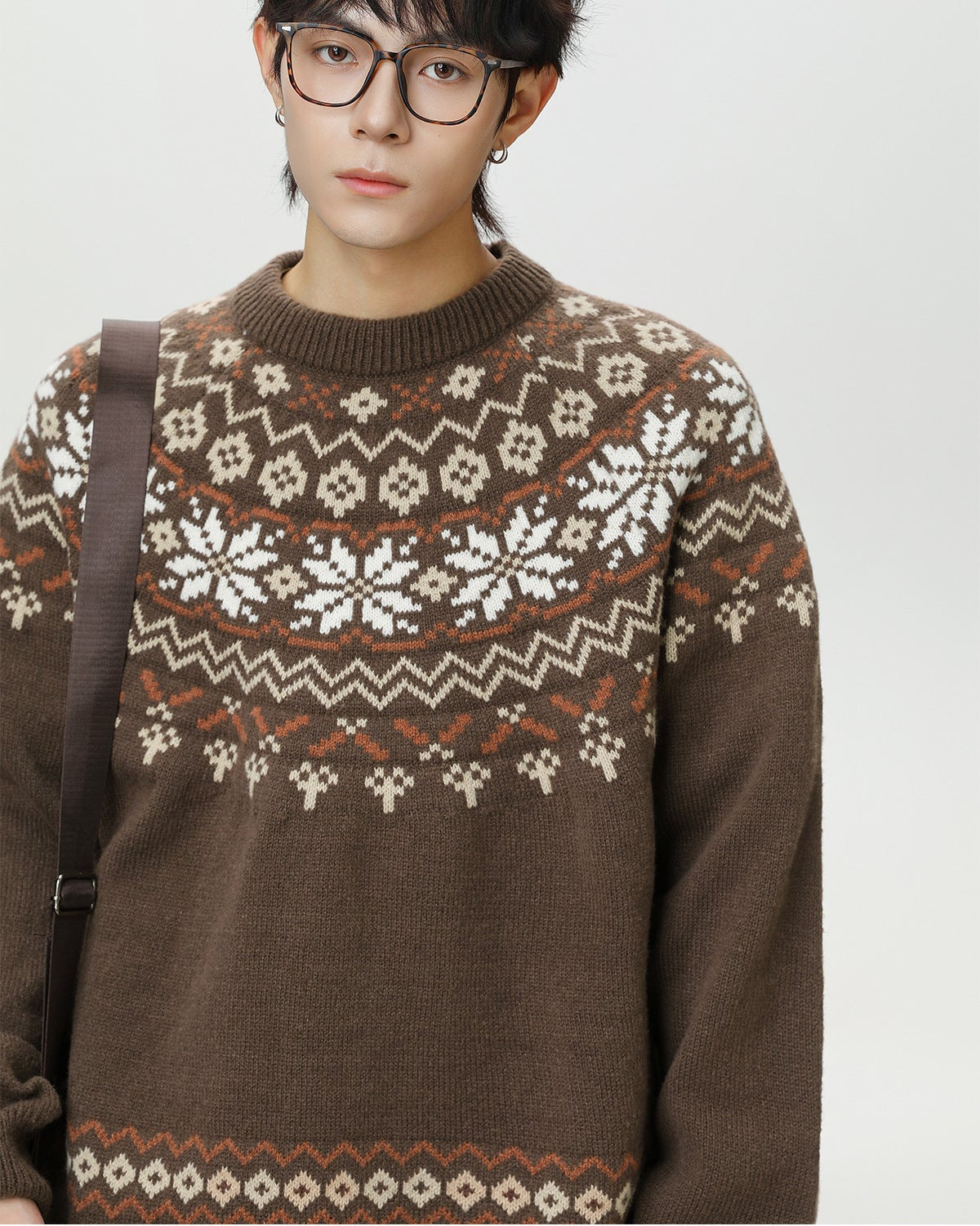 Nordic Heritage Knit Crewneck Sweater