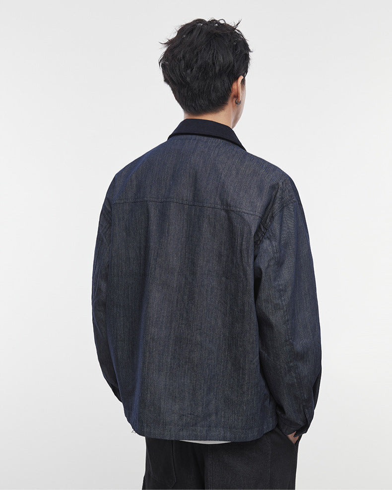 Cleanfit Cropped Cargo Denim Jacket