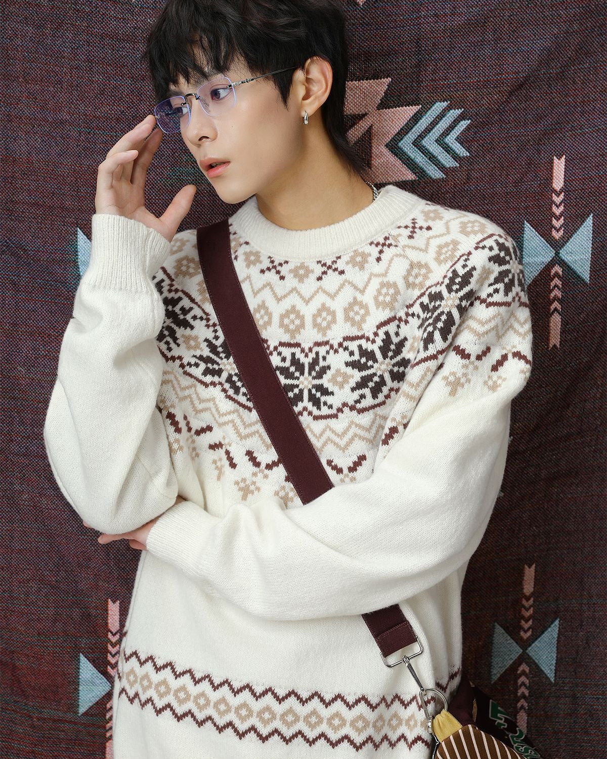 Nordic Heritage Knit Crewneck Sweater