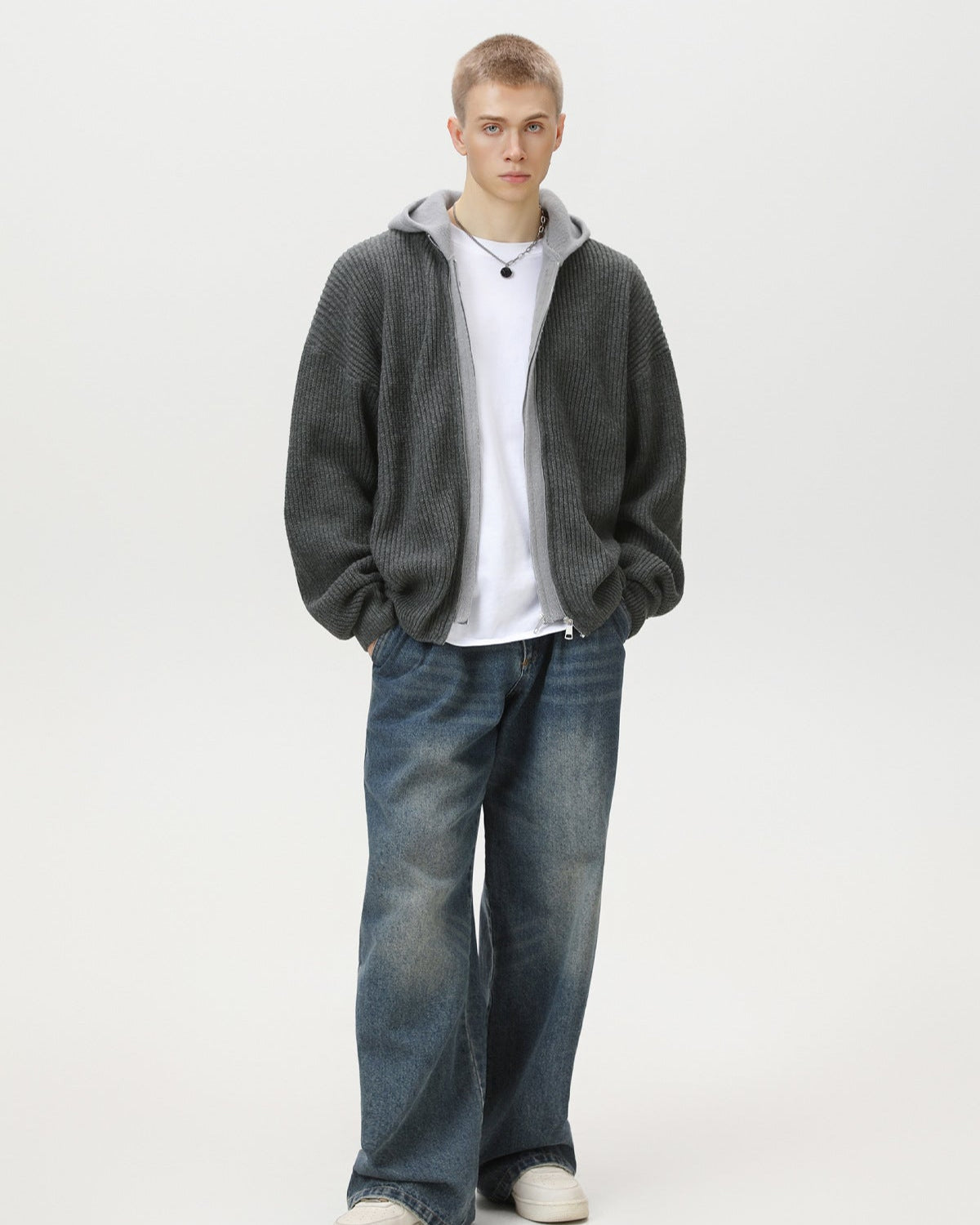 The Blended Zip Knit Hoodie Jacket