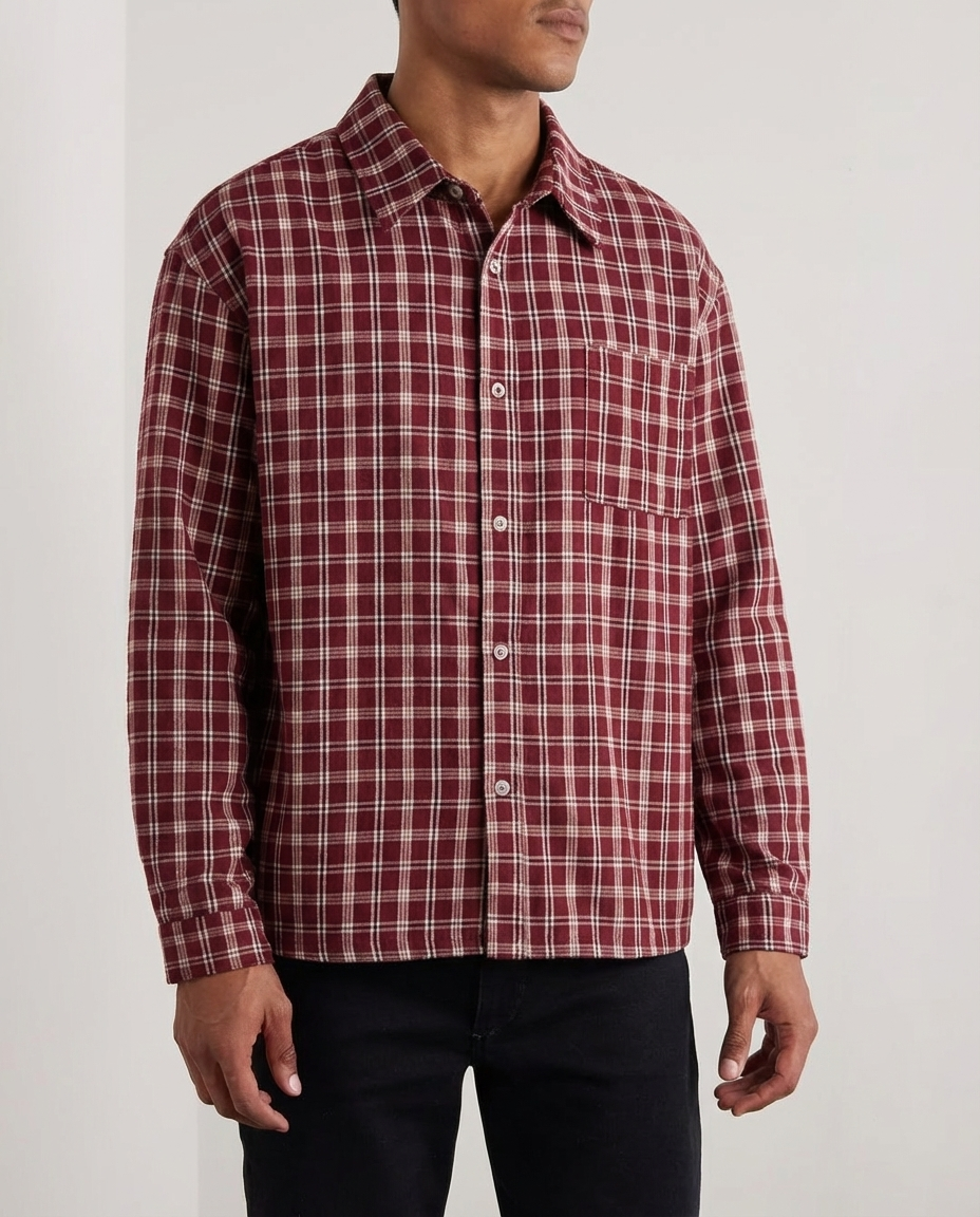 The Alloy Creek Casual Long Sleeve Plaid Overshirt