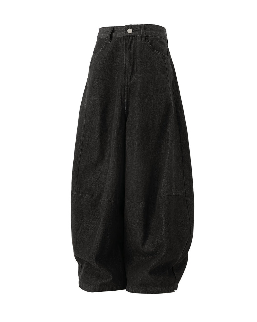 The American Vintage Raw Black Wide Leg Jeans
