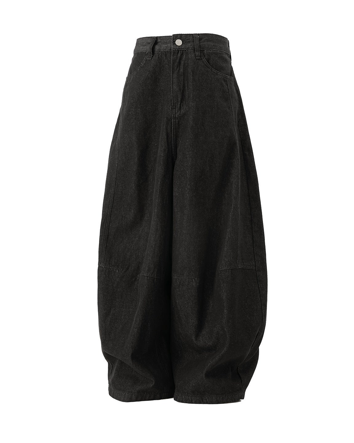 The American Vintage Raw Black Wide Leg Jeans