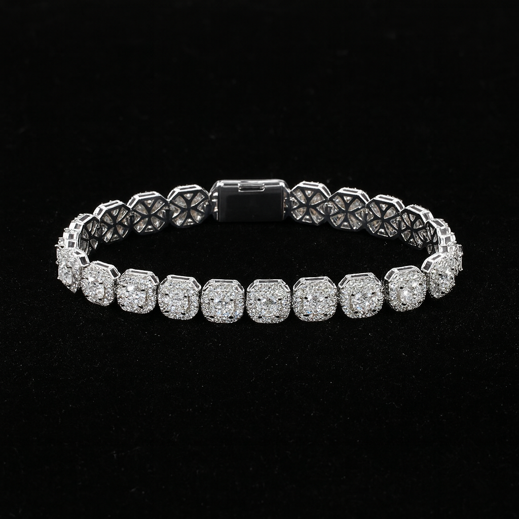 10MM CLUSTERED TENNIS BRACELET